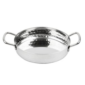 Olympia Table Presentation Handled Dish Stainless Steel Hammered 150mm