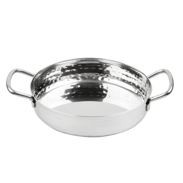 Olympia Table Presentation Handled Dish Stainless Steel Hammered 150mm