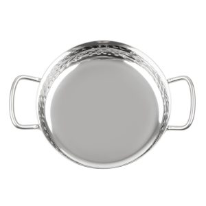 Olympia Table Presentation Handled Dish Stainless Steel Hammered 150mm