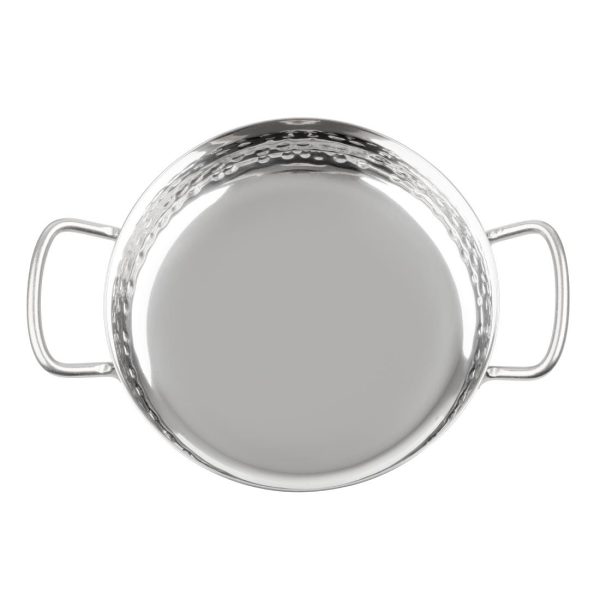 Olympia Table Presentation Handled Dish Stainless Steel Hammered 150mm