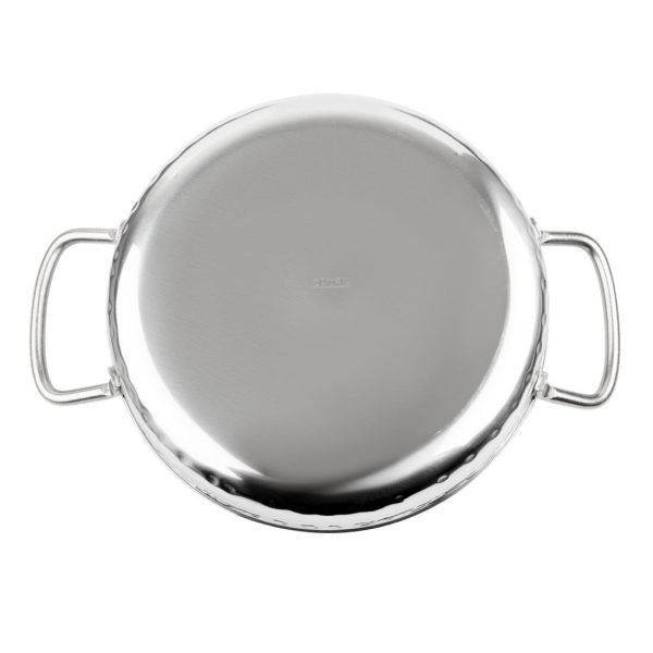 Olympia Table Presentation Handled Dish Stainless Steel Hammered 150mm