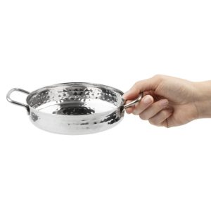 Olympia Table Presentation Handled Dish Stainless Steel Hammered 150mm