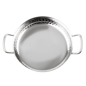Olympia Table Presentation Handled Dish Stainless Steel Hammered 180mm