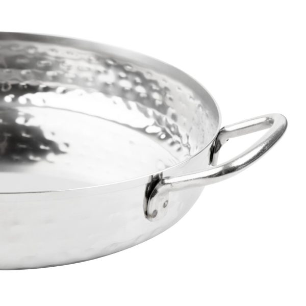 Olympia Table Presentation Handled Dish Stainless Steel Hammered 180mm