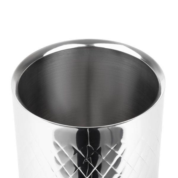 Olympia Geo Double Wall Wine Cooler Stainless Steel