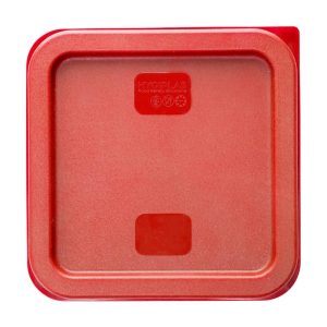 Hygiplas Square Food Storage Container Lid Red Small
