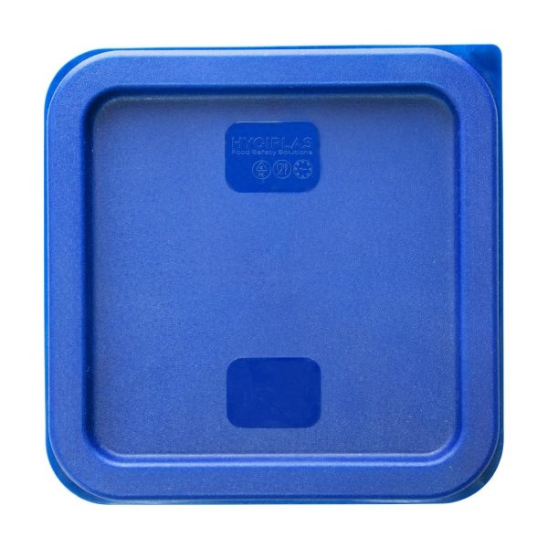 Hygiplas Square Food Storage Container Lid Blue Small