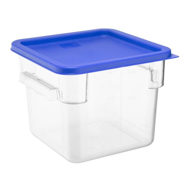 Hygiplas Square Food Storage Container Lid Blue Medium