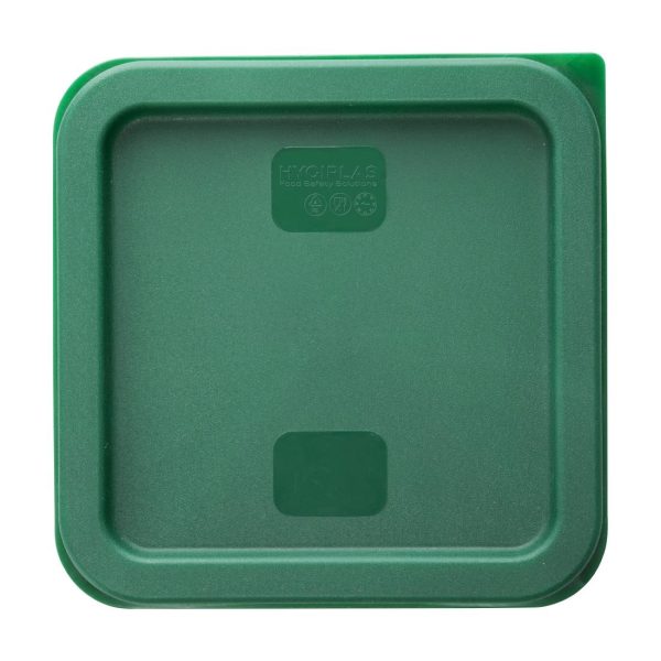 Hygiplas Square Food Storage Container Lid Green Small