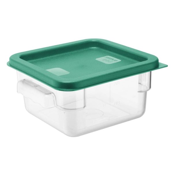 Hygiplas Square Food Storage Container Lid Green Small