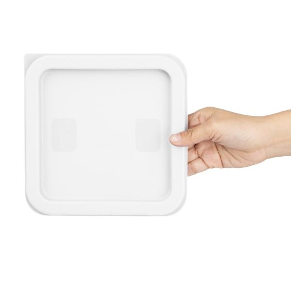 Hygiplas Square Food Storage Container Lid White Small