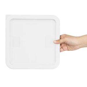 Hygiplas Square Food Storage Container Lid White Medium