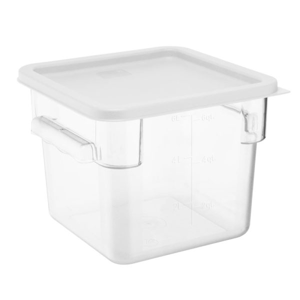 Hygiplas Square Food Storage Container Lid White Medium