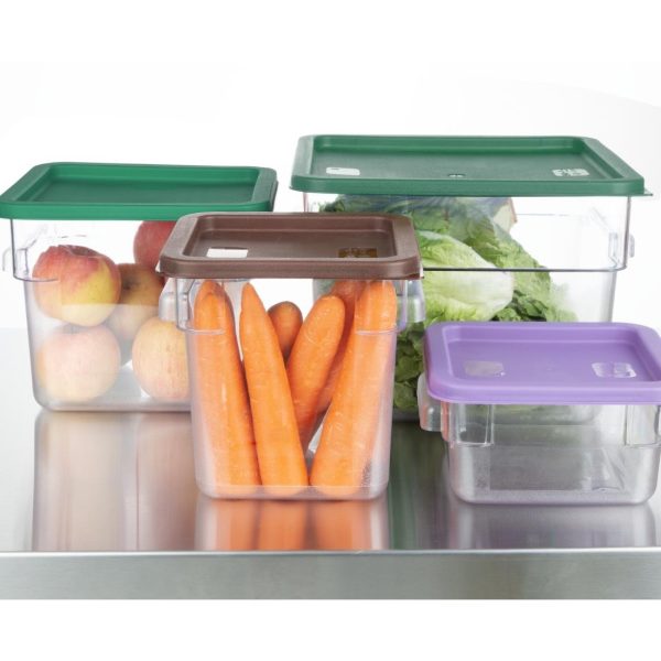 Hygiplas Square Food Storage Container Lid White Medium