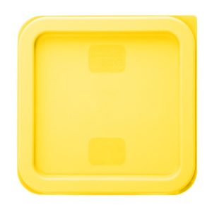 Hygiplas Square Food Storage Container Lid Yellow Small