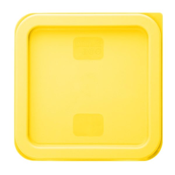Hygiplas Square Food Storage Container Lid Yellow Small
