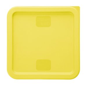 Hygiplas Square Food Storage Container Lid Yellow Large