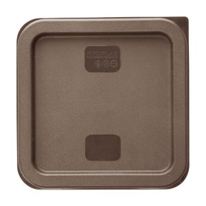 Hygiplas Square Food Storage Container Lid Brown Small