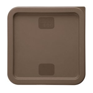 Hygiplas Square Food Storage Container Lid Brown Large