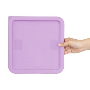Hygiplas Square Food Storage Container Lid Purple Large