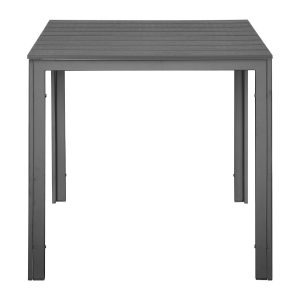 Bolero Valletta Grey Slatted Outdoor Table 780mm