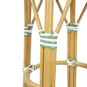 Bolero Parisian Style PE Rattan Bar Stools Light Green (2 Pack)