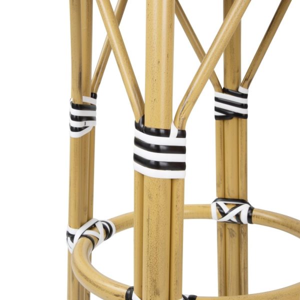 Bolero Parisian Style PE Rattan Bar Stools Black  (2 Pack)