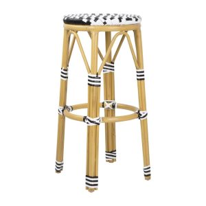Bolero Parisian Style PE Rattan Bar Stools Black  (2 Pack)