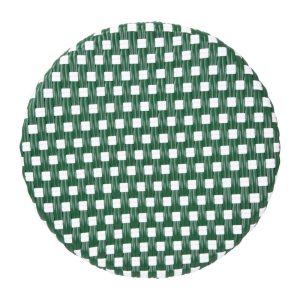 Bolero Parisian Style PE Rattan Bar Stools Green Dot Mix (2 Pack)