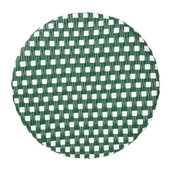 Bolero Parisian Style PE Rattan Bar Stools Green Dot Mix (2 Pack)