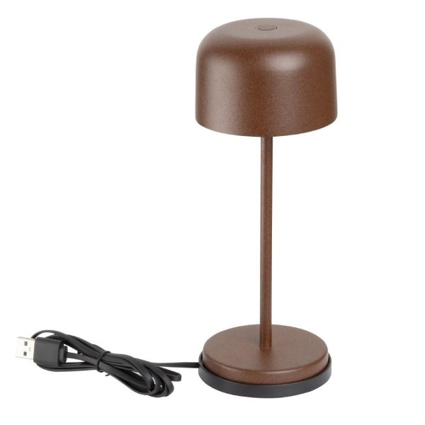 Olympia Siena Table Lamp Round Dome Chestnut 200mm