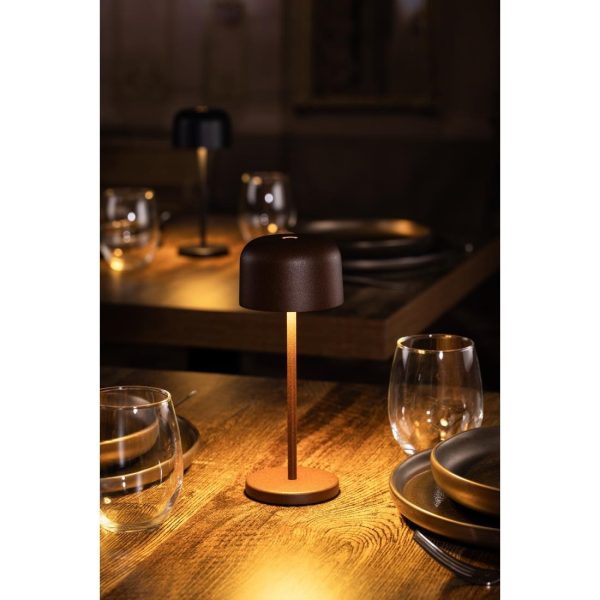 Olympia Siena Table Lamp Round Dome Chestnut 200mm