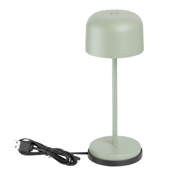 Olympia Siena Table Lamp Round Dome Sage 200mm