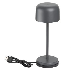Olympia Siena Table Lamp Round Dome Grey 200mm