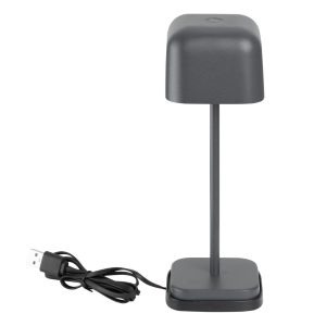 Olympia Lucca Table Lamp Squared Dome Grey 200mm