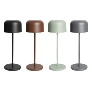 Olympia Siena Table Lamp Round Dome Sage 300mm