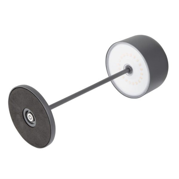 Olympia Siena Table Lamp Round Dome Grey 300mm