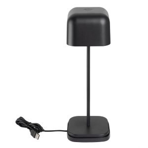 Olympia Lucca Table Lamp Squared Dome Black 300mm