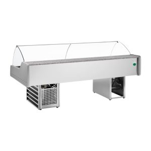 Zoin Saigon Fish Counter Grey with Azure Trim 2500mm