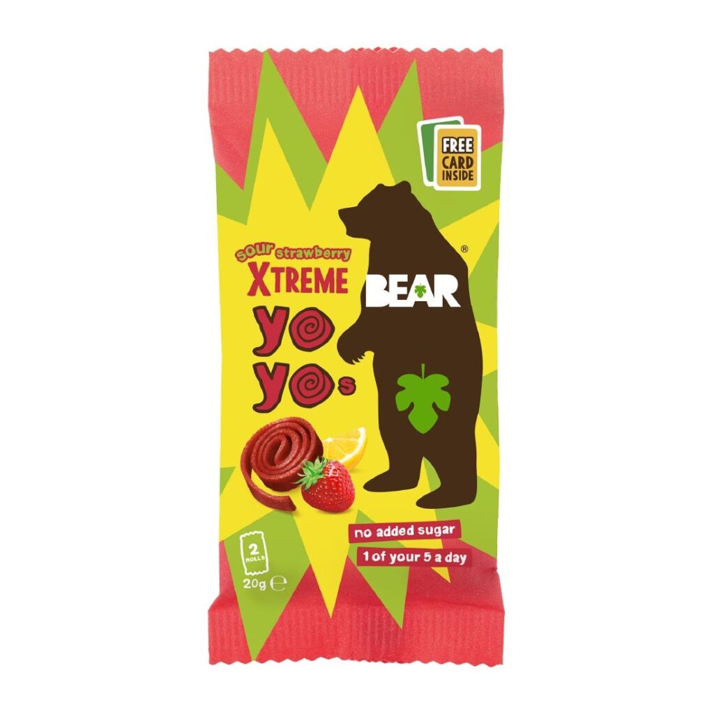 BEAR Yoyos Xtreme – Sour Strawberry 20g (Pack of 18)