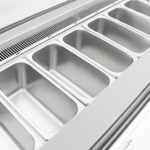 Polar U-Series 6 Pan Ice Cream Serve Over Cabinet Freezer