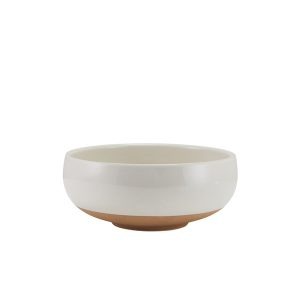 GenWare Kava White Stoneware Belly Bowl 14.5cm