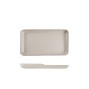 Sand Brown Copenhagen Melamine GN 1/3 Platter 32.5 x 17.6 x 3.5cm