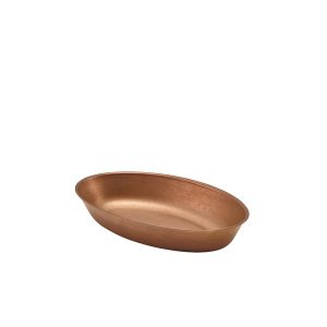 GenWare Copper Vintage Steel Oval Dish 17.5 x 11cm