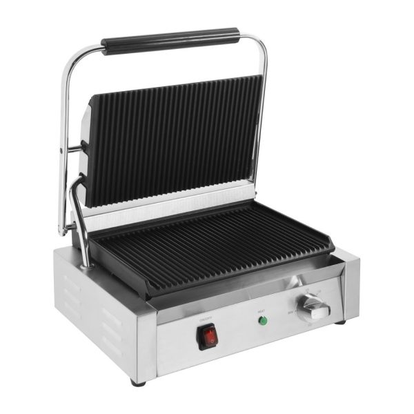 Power: 2.2kW. Large. Ribbed upper & lower plates