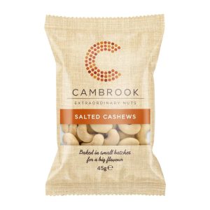 Cambrook Baked Salted Cashews Snack Pack 45g (24 pack)