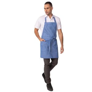 Chef Works Medford Bib Apron French Blue