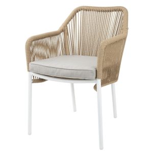 Bolero Bay PE Twist Rattan Outdoor Armchair Honey (2 Pack)